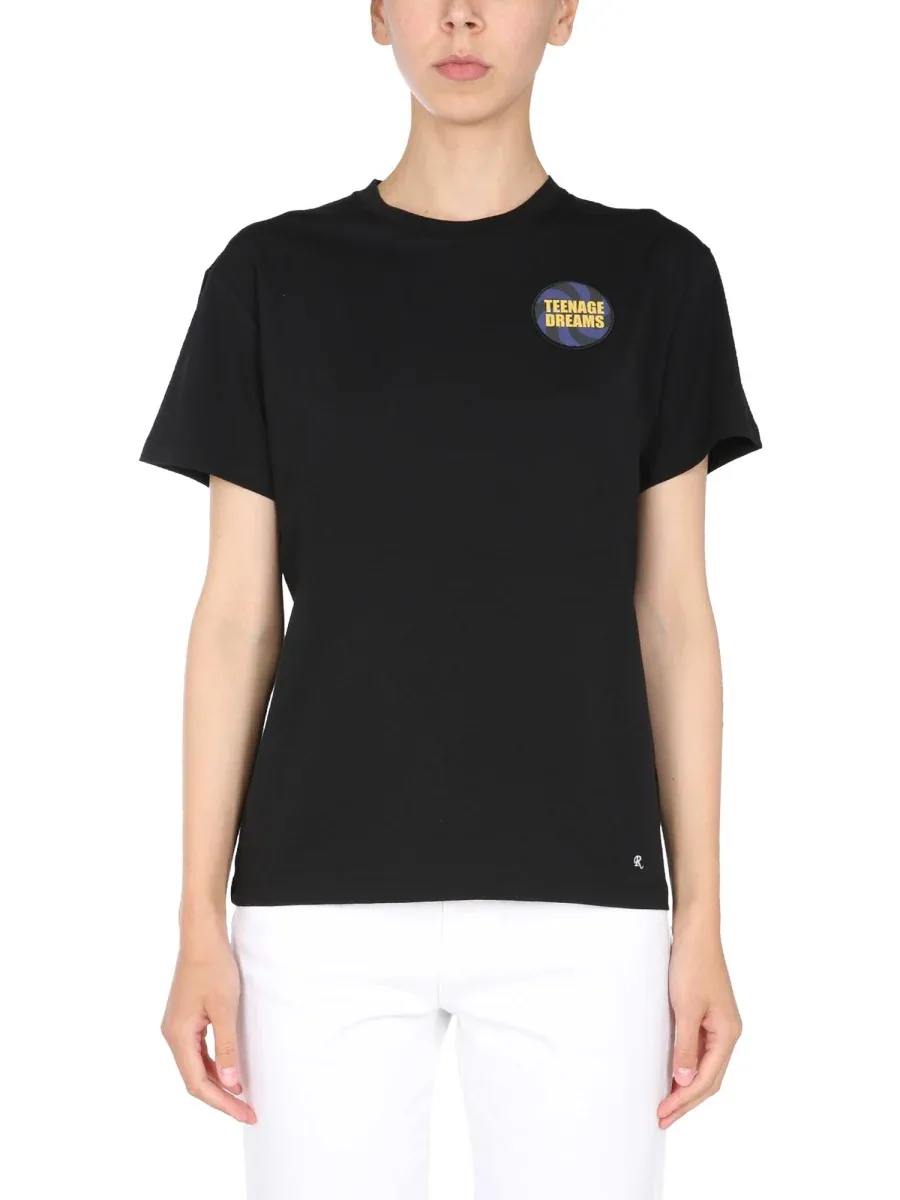 Crew Neck Cotton T-Shirt by Raf Simons