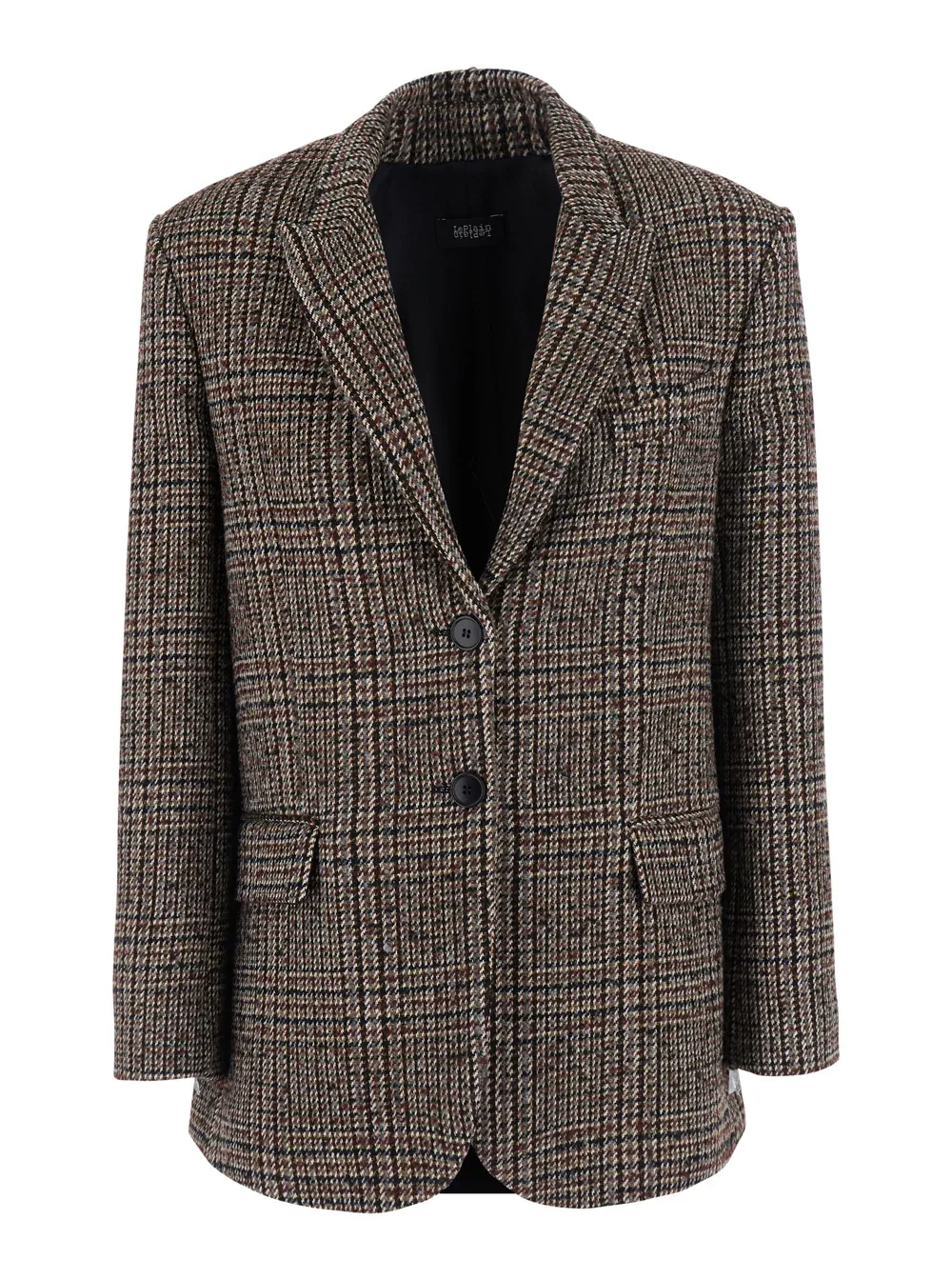 Houndstooth Wool Blend Blazer by Leplain