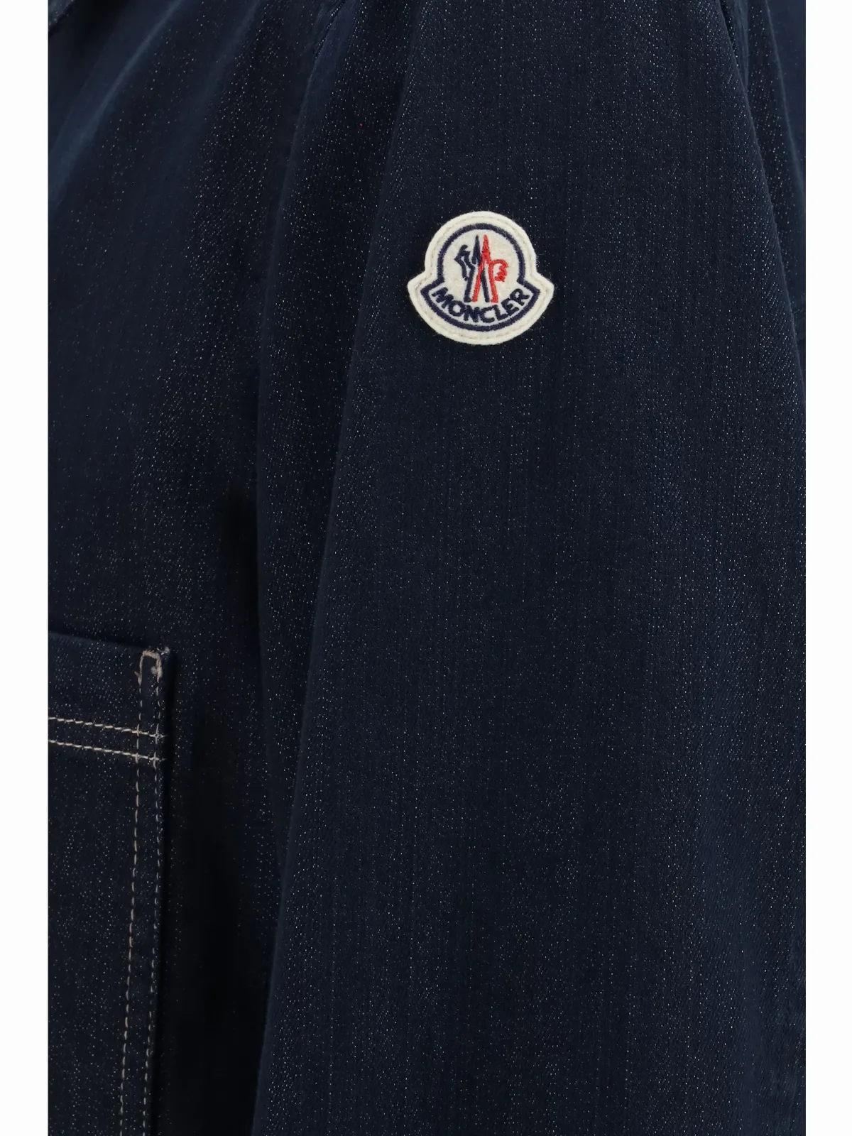 Washed Denim Shirt Jacket by Moncler