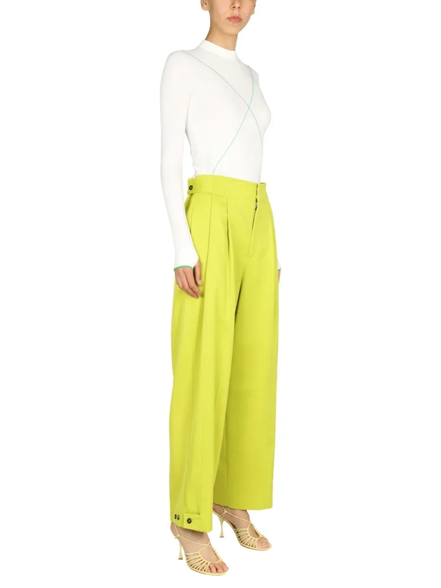 Polo Neck with Contrast Seams Sweater by Bottega Veneta