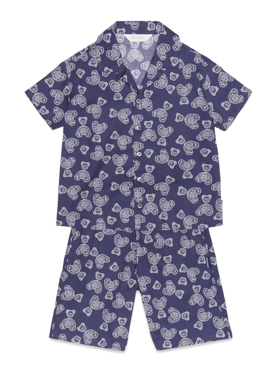 All-Over Print Cotton Chino Shorts by Palm Angels
