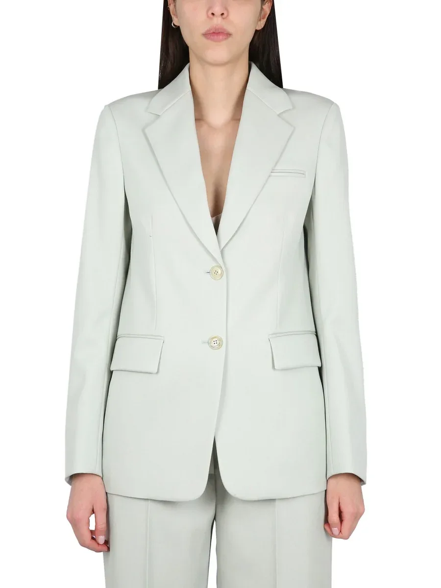 Virgin Wool Single-Breasted Blazer