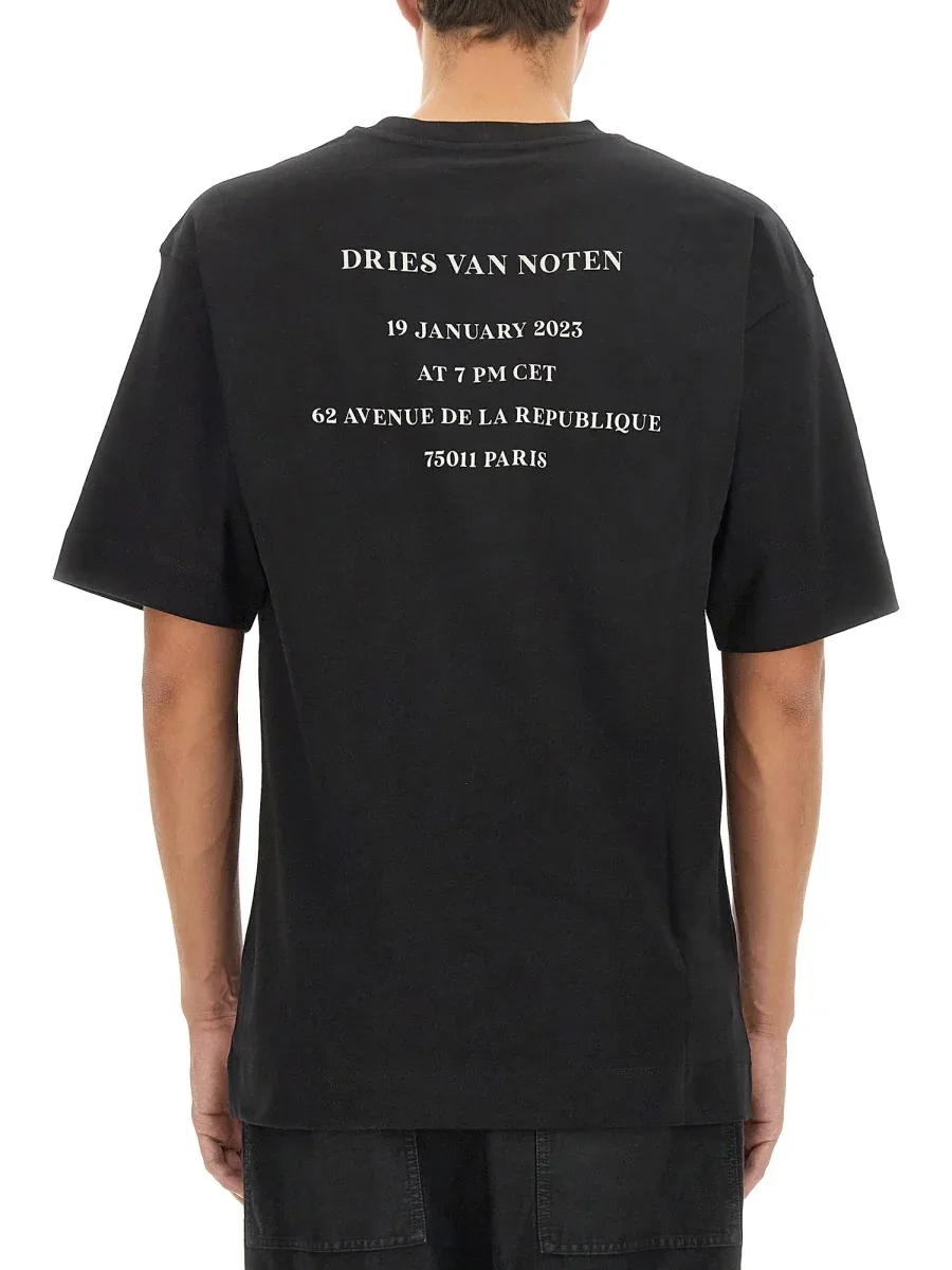 Logo-Embroidered Cotton T-Shirt by Dries Van Noten
