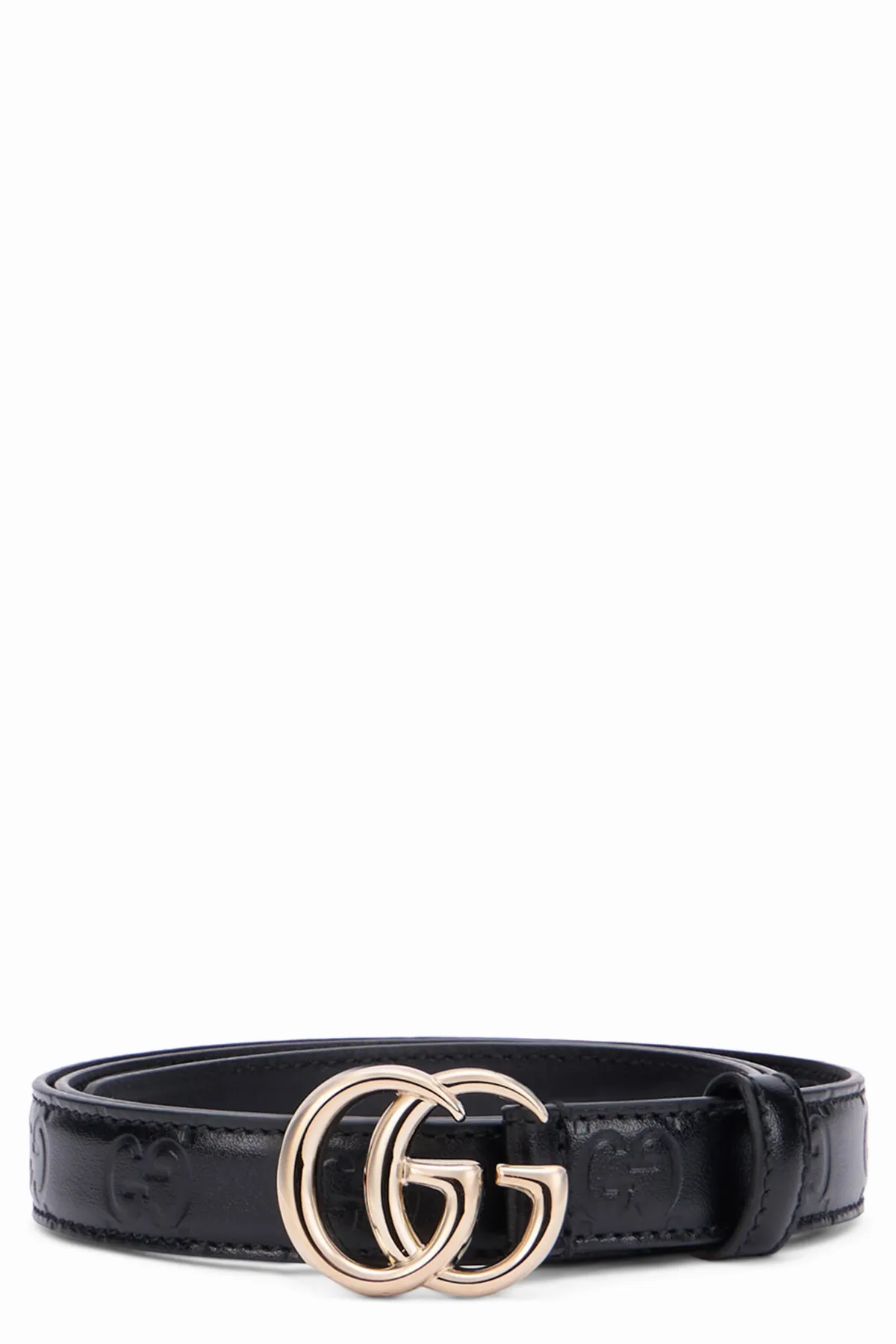 Double G Calf Leather Belt by Gucci