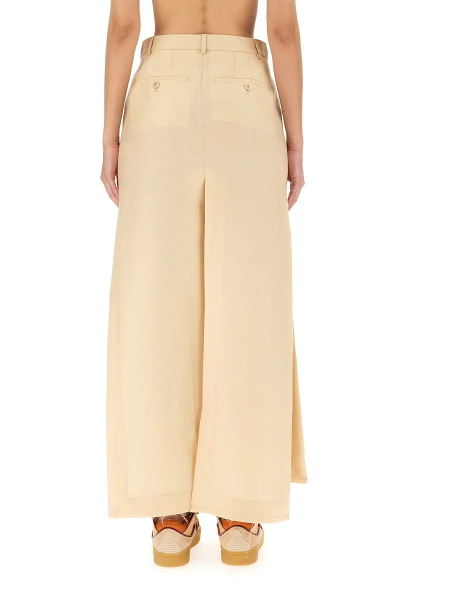 Tailored Silk-Wool Blend Skirt by Lanvin