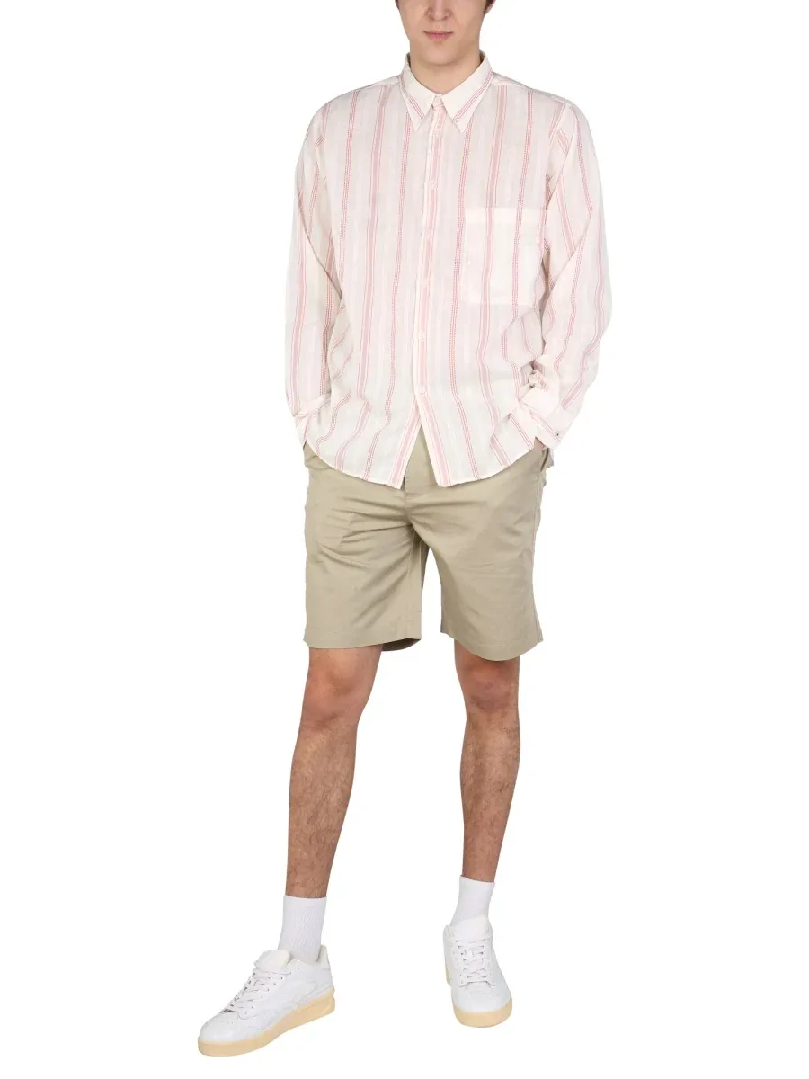 Regular Fit Cotton Bermuda Shorts by Universal Works