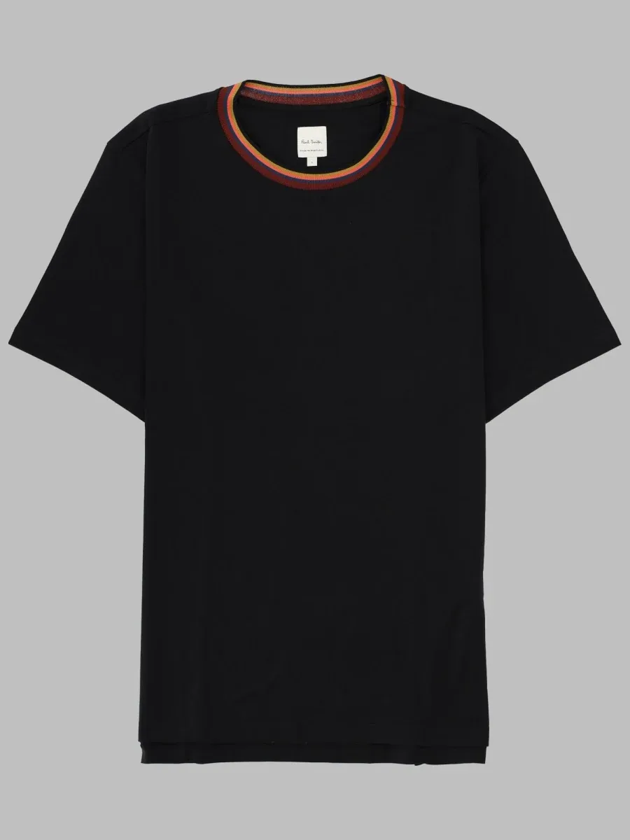 Striped Collar Logo T-Shirt by Paul Smith
