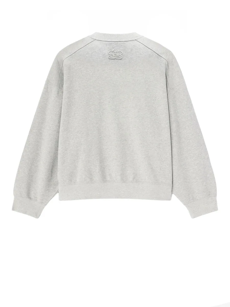 Logo Organic Cotton Sweatshirt by Ganni