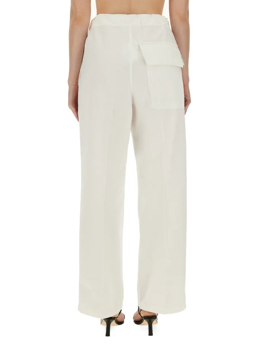Wide-Leg Cotton Trousers