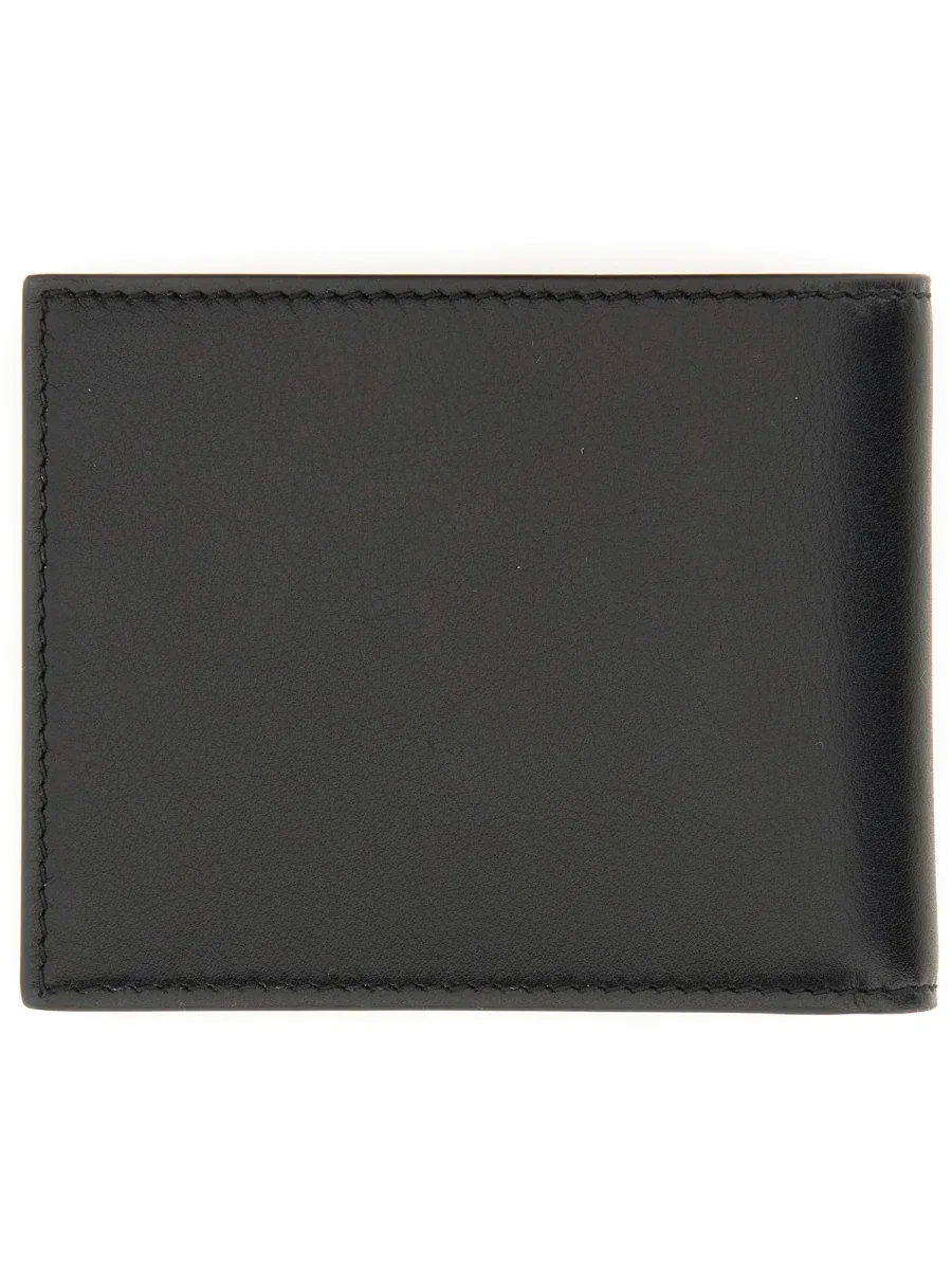 Logo-Detailed Calfskin Wallet by alexander mcqueen