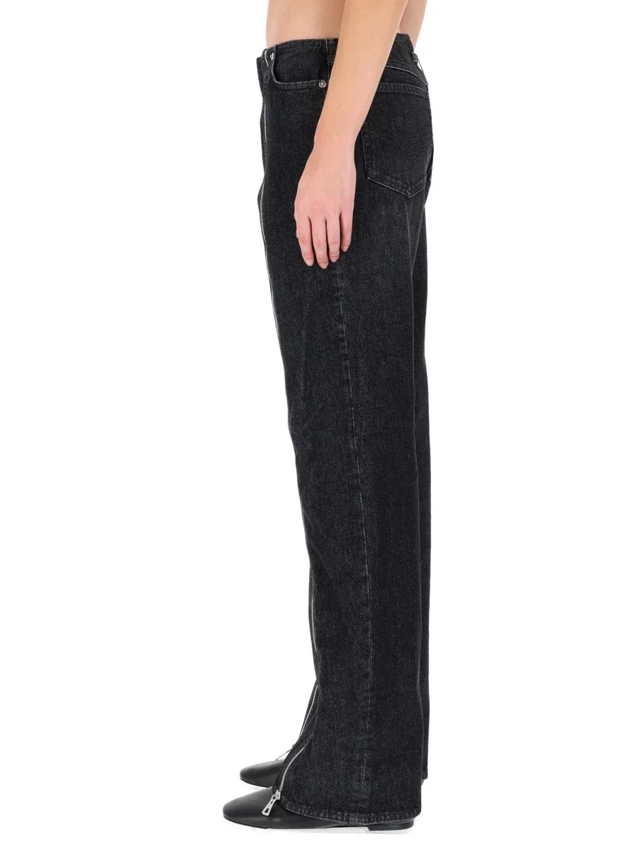 Double Zipper Cotton Jeans by Jean Paul Gaultier
