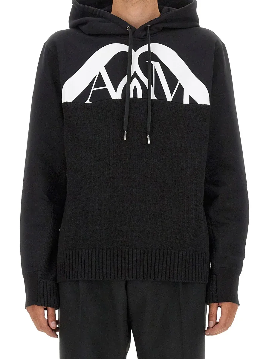 Logo Cotton Sweatshirt by alexander mcqueen