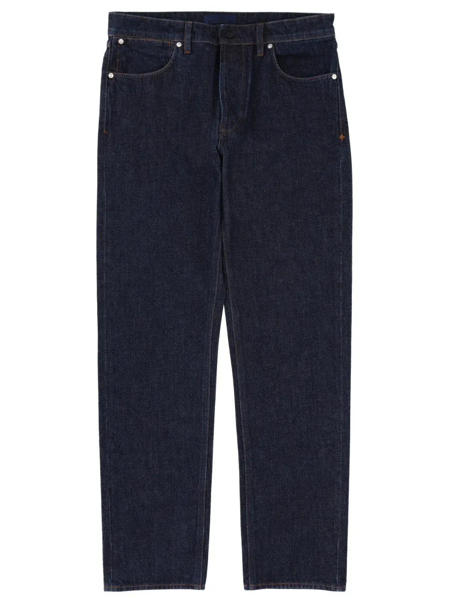 Regular Fit Cotton Denim Jeans by Stone Island
