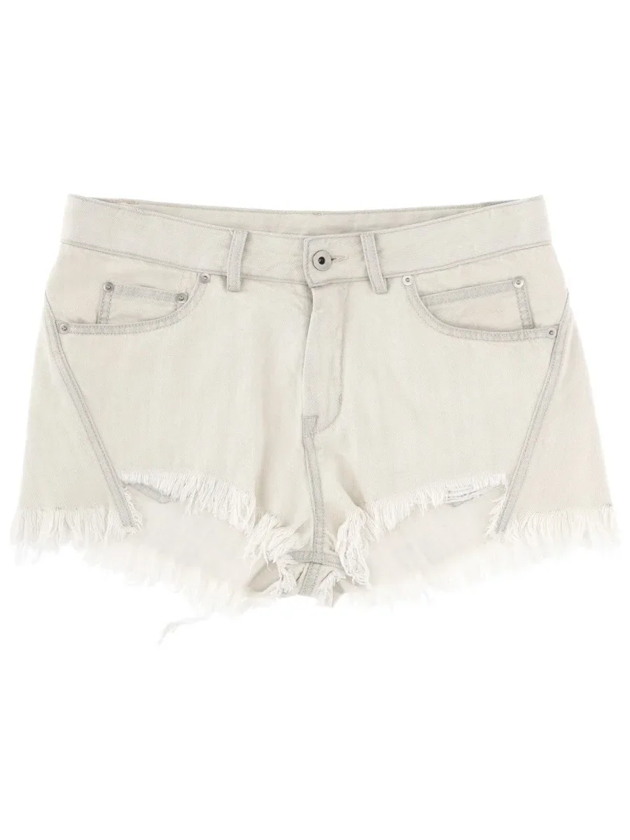 Bias-Cut Cotton Bermudas by Rick Owens