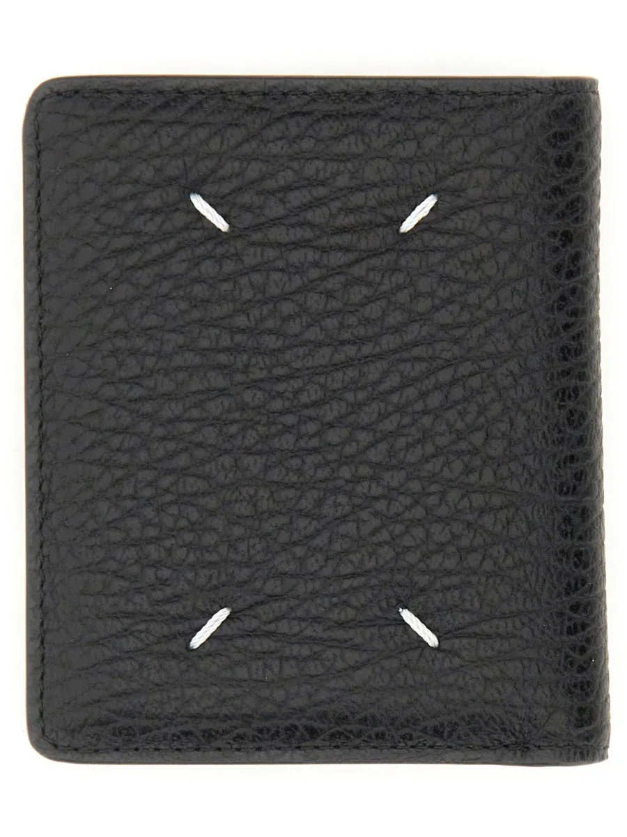 Compact Bifold Cowhide Leather Wallet by Maison Margiela