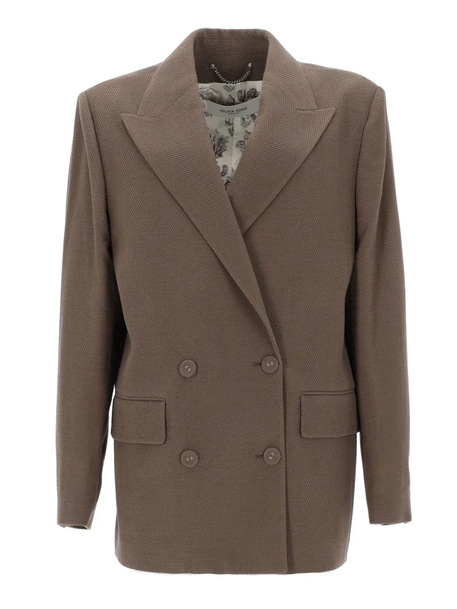 Double-Breasted Virgin Wool Blazer by Golden Goose