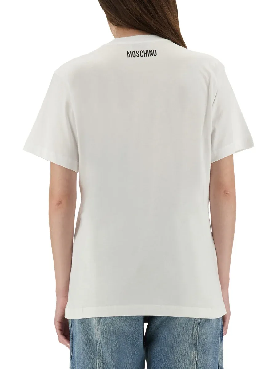 Printed Cotton T-Shirt by Moschino