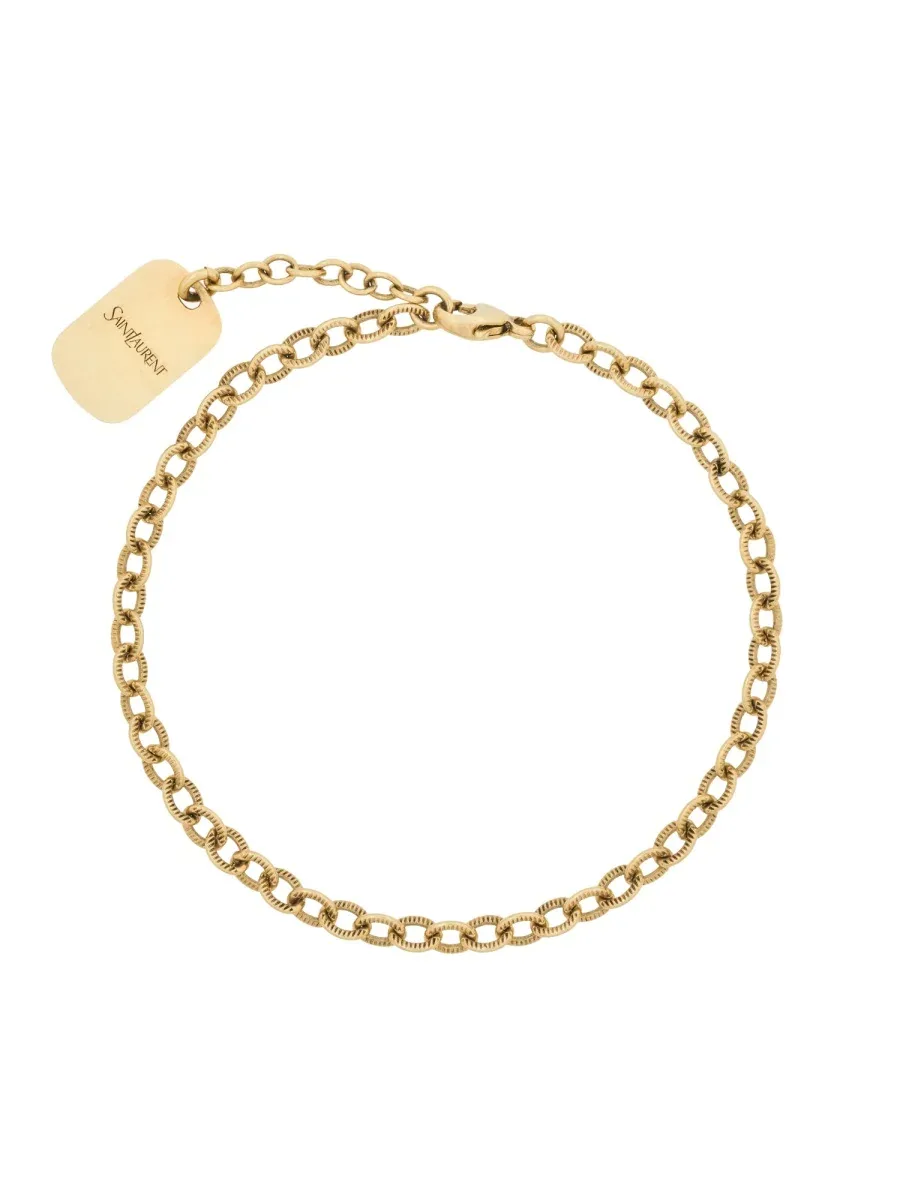 Chain Link Brass Bracelet by Saint Laurent