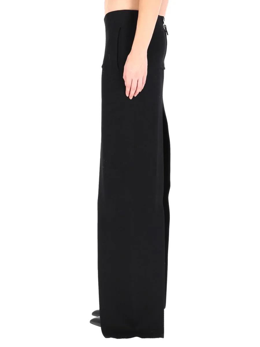 Center-Slit Wool Skirt by Rick Owens