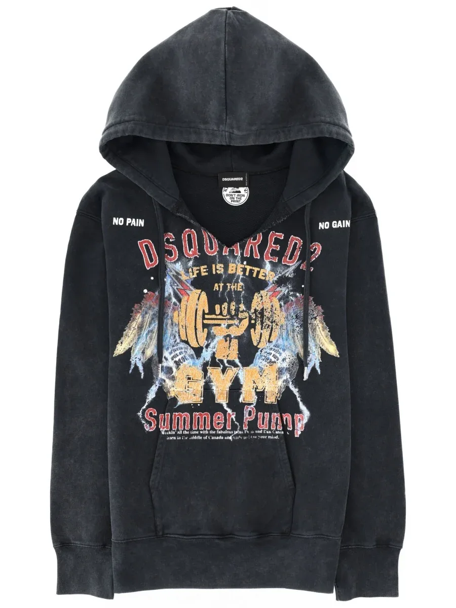 Graphic-Print Cotton Sweatshirt by Dsquared2