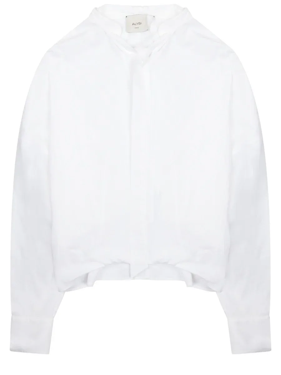 Bow-Neck Cotton Shirt by Alysi