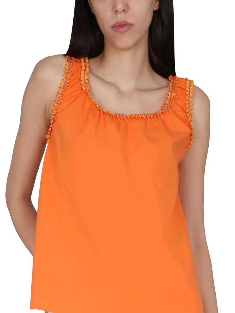Cotton Slim Fit Blouse by Boutique Moschino