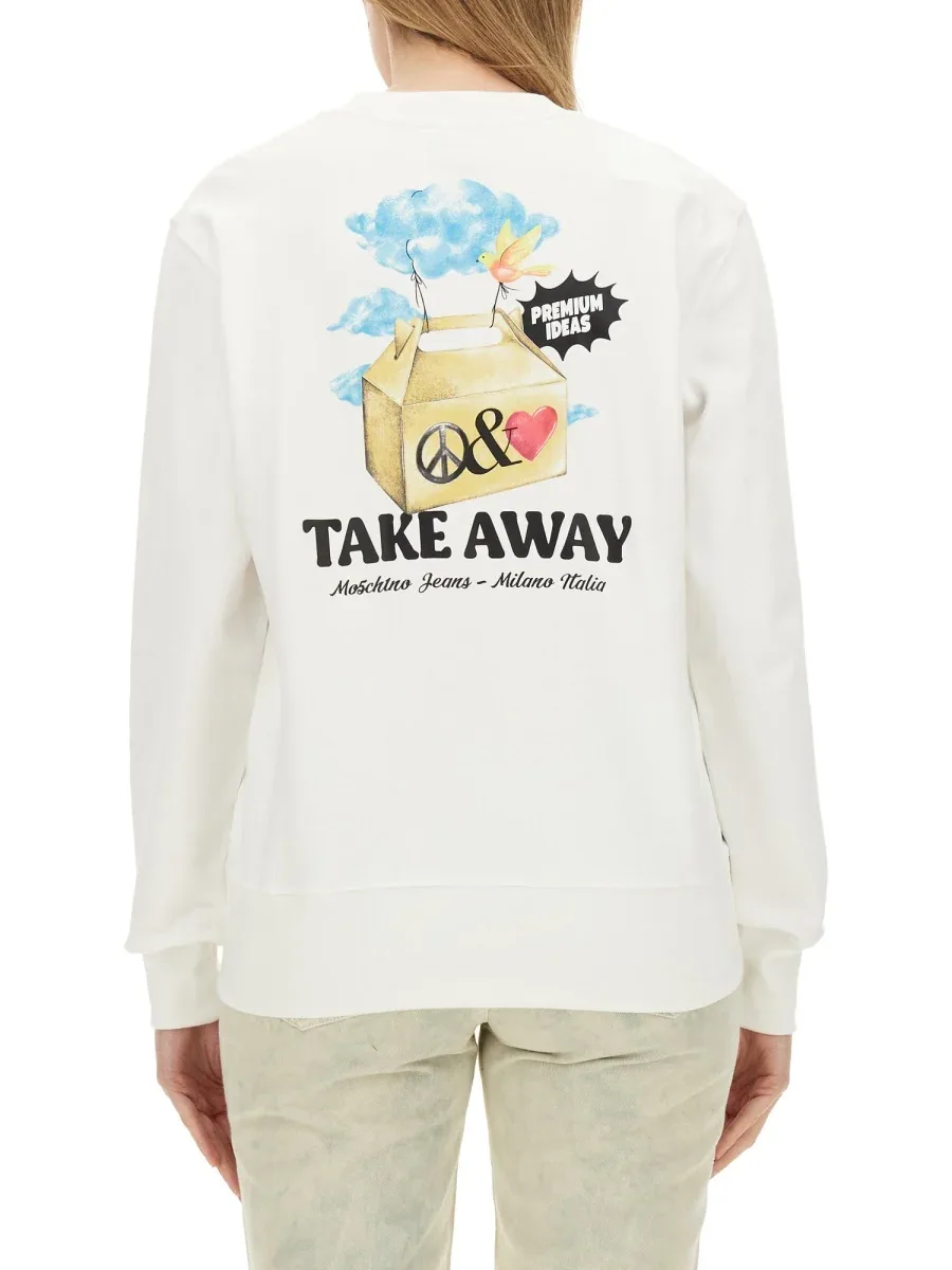 Logo Cotton Sweatshirt by Moschino