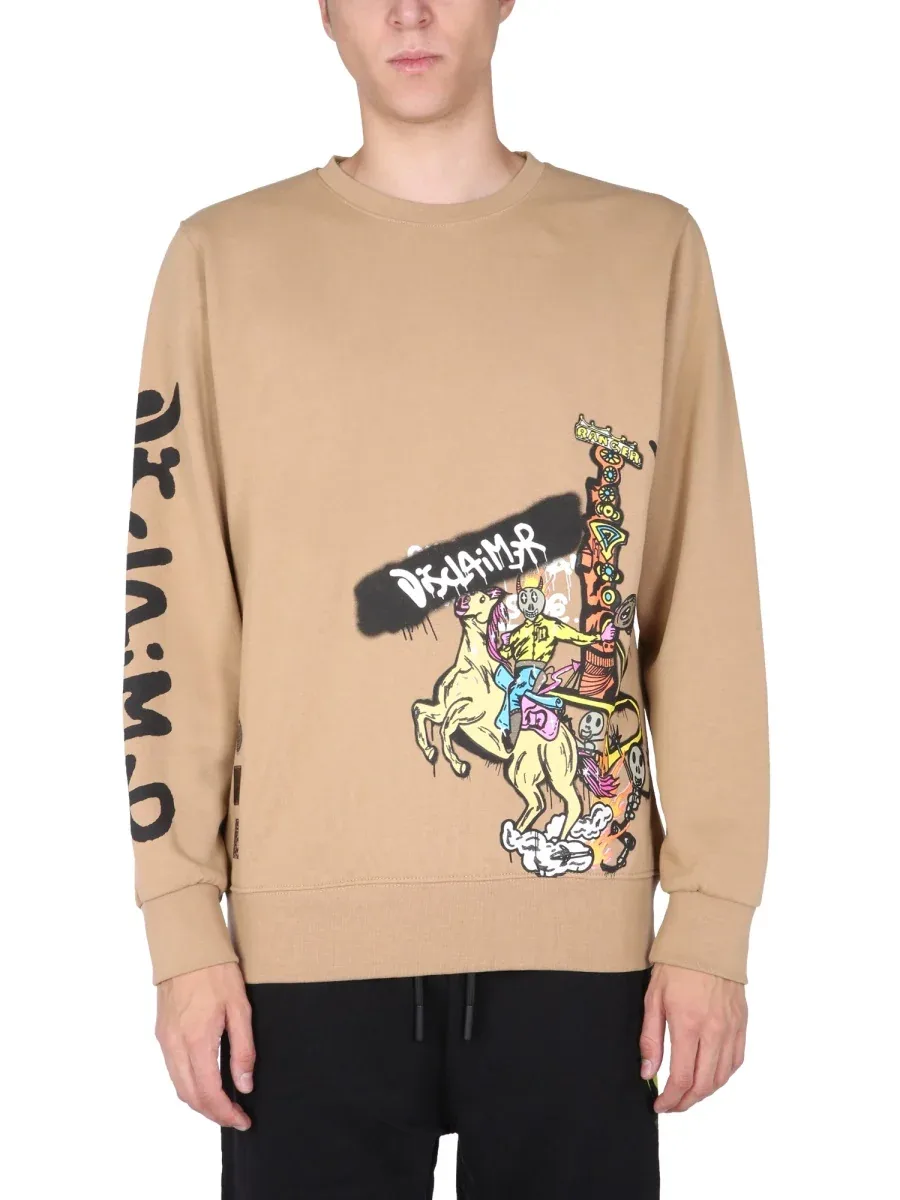 Crew Neck Cotton Sweatshirt by Disclaimer