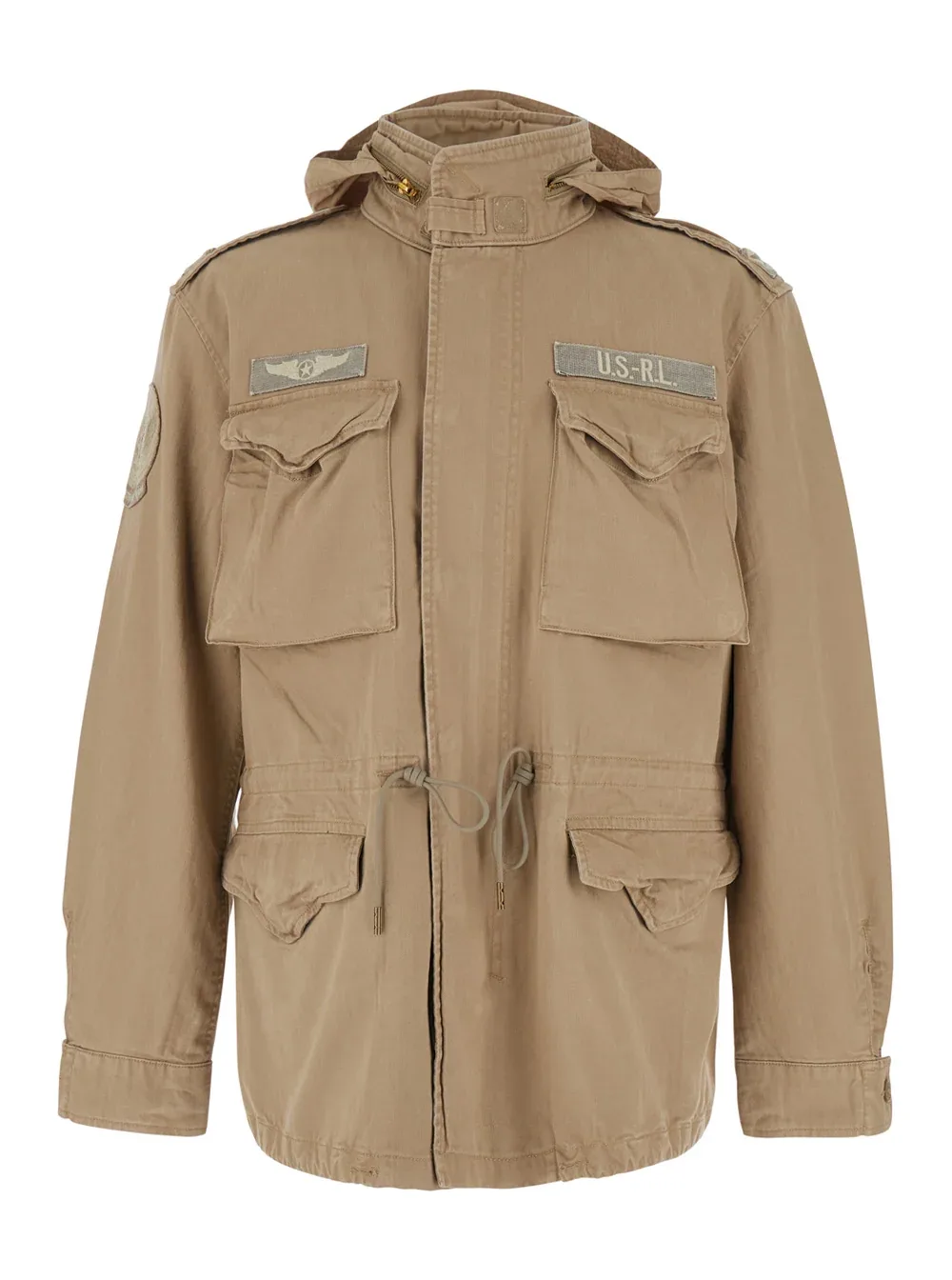 Cotton Jacket with Removable Hood by Polo Ralph Lauren