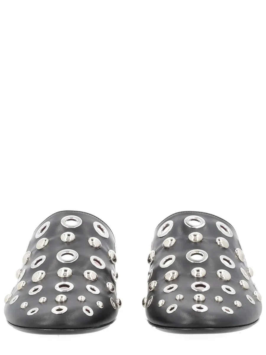 Studded Calf Leather Slipper by Premiata