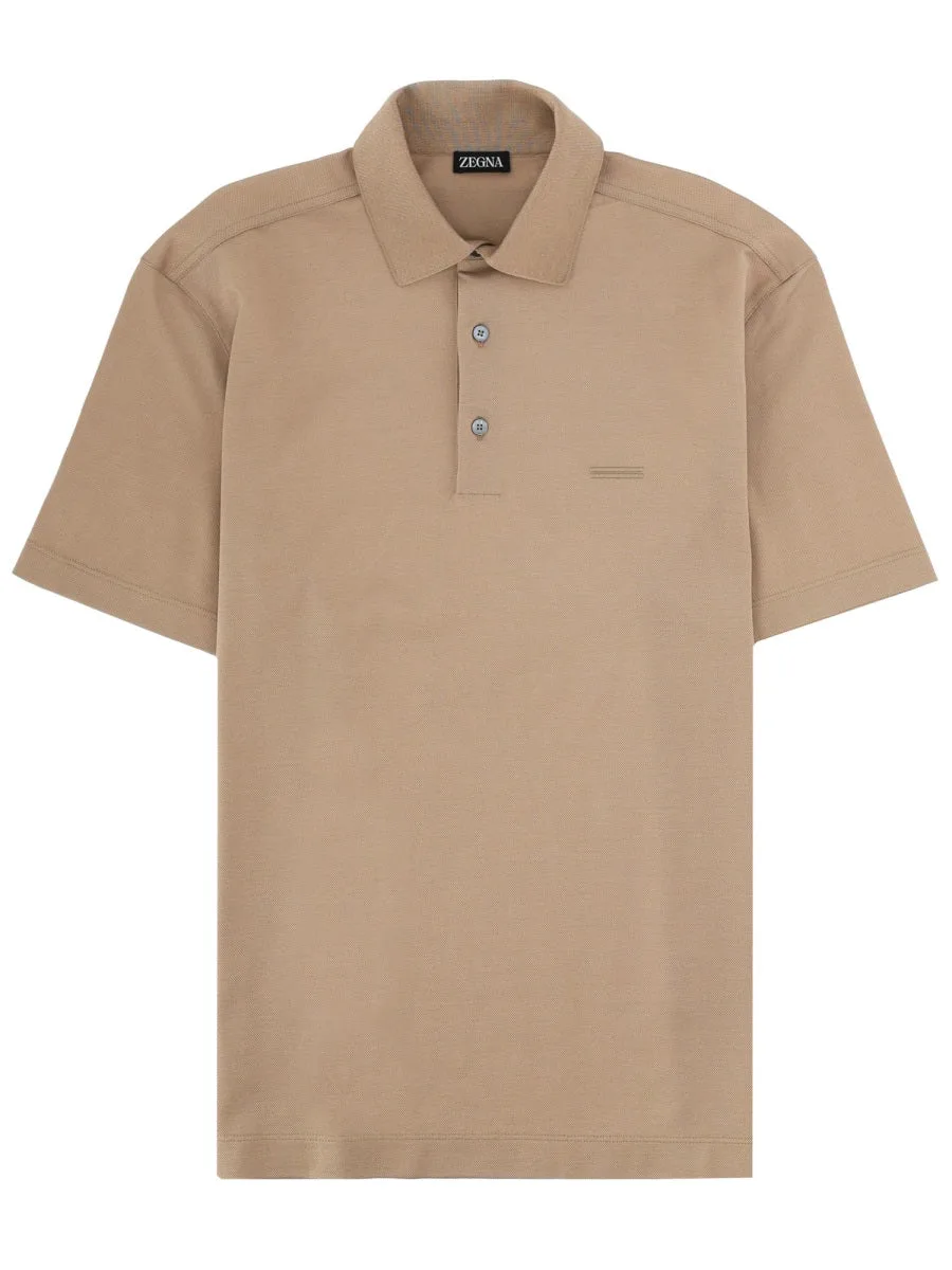 Cotton Regular Fit Polo Shirt by Zegna