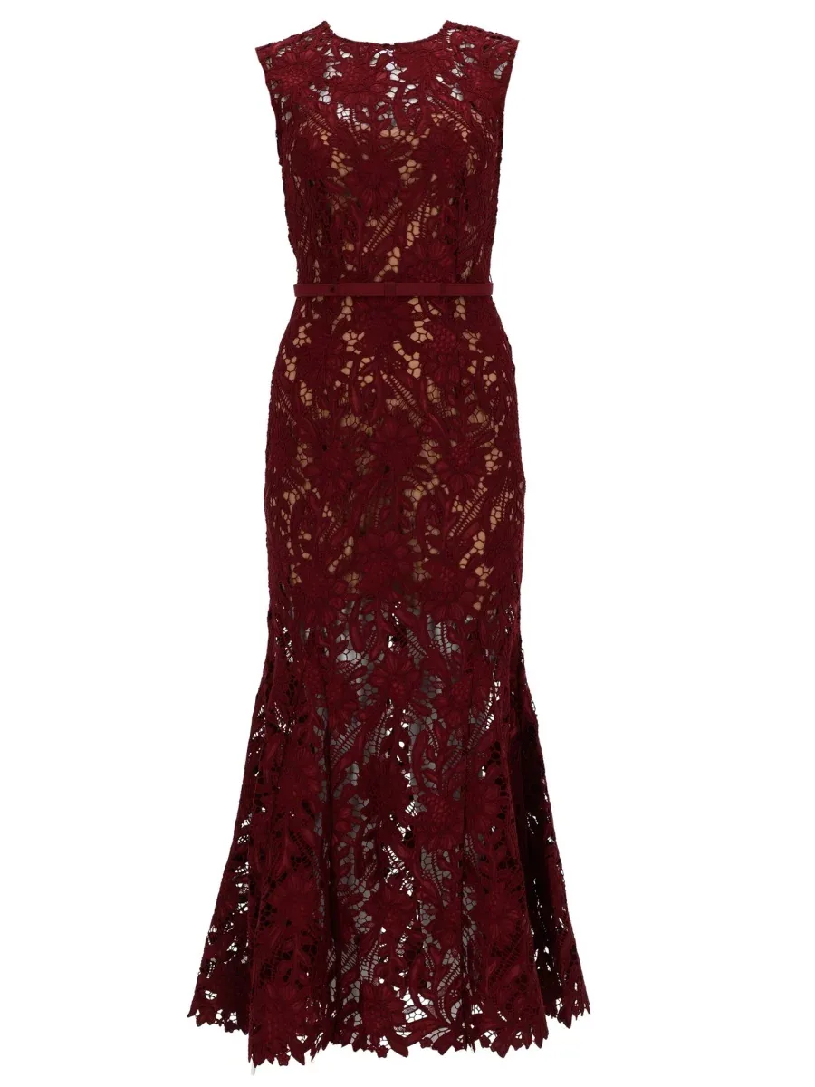 Floral Lace Midi Dress