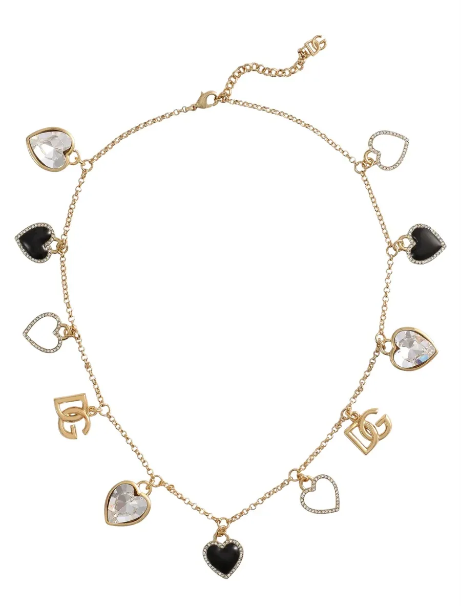 Heart-Detailed Brass Necklace by Dolce & Gabbana