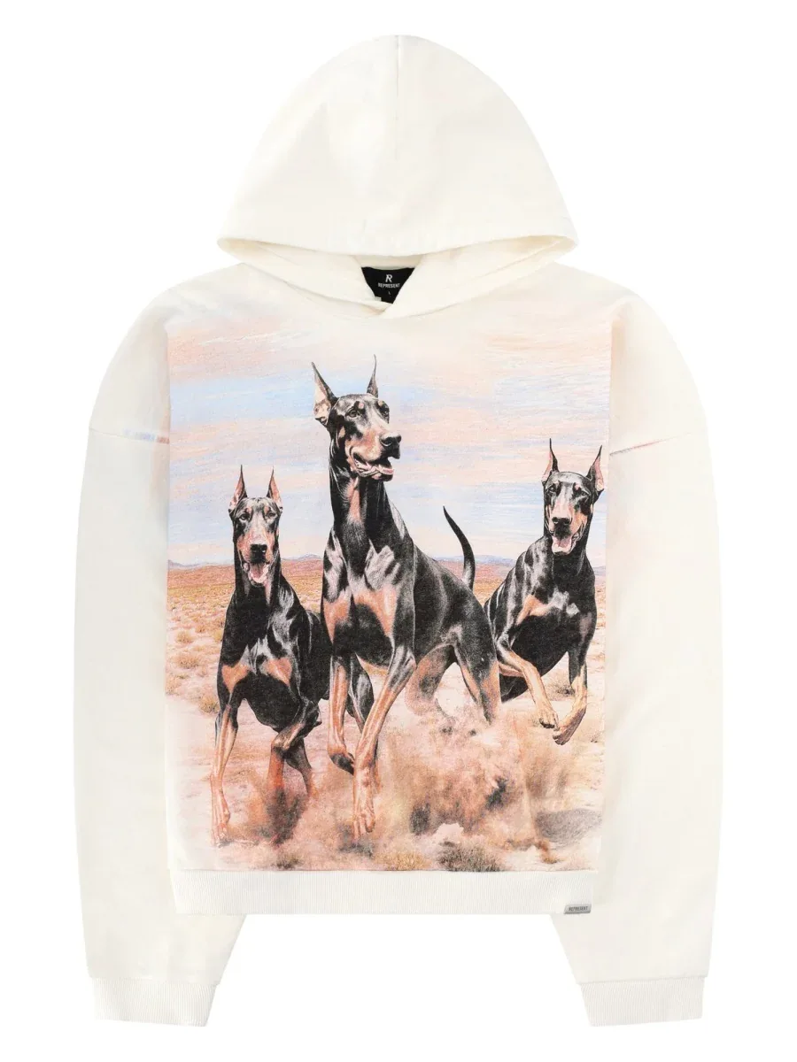 Western Dobermans Logo Cotton Sweatshirt by Represent