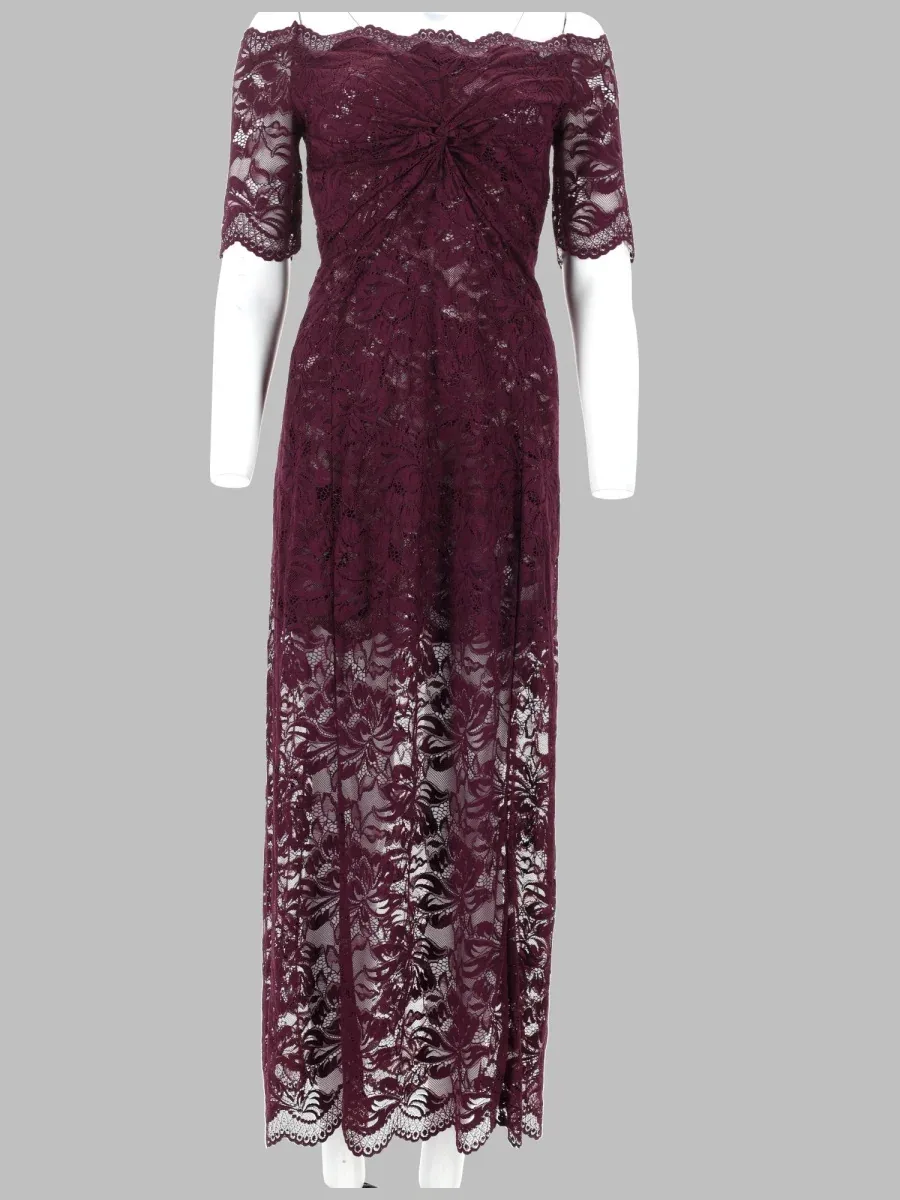 Layered Lace Midi Dress by Rabanne