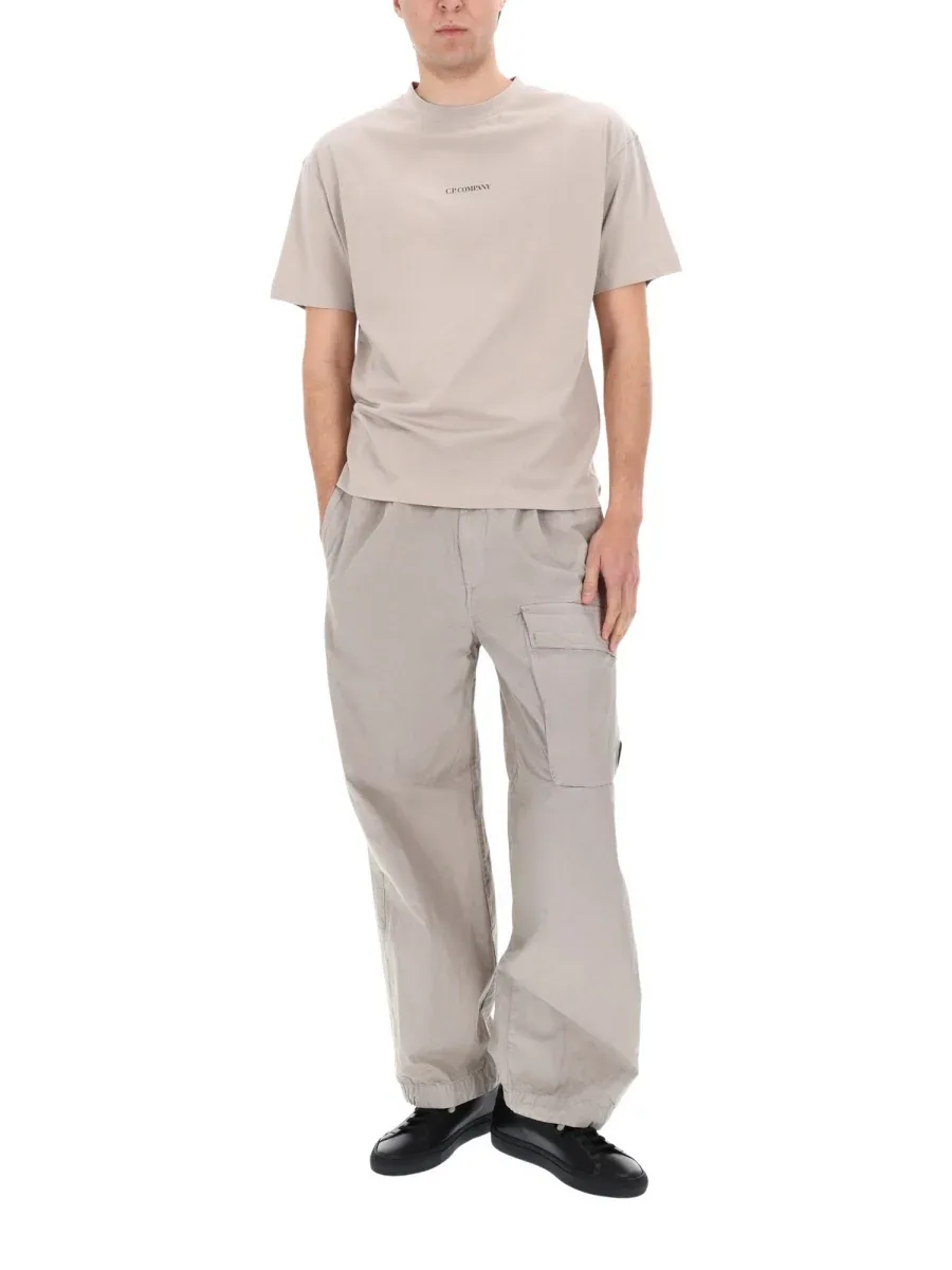Boxy Cotton Cargo Trousers by C.P. Company