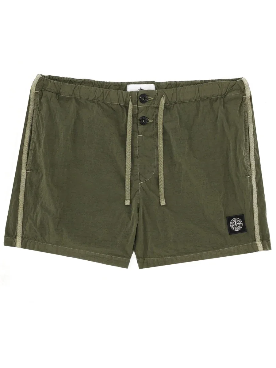 Logo-Patch Polyamide Swim Shorts by Stone Island