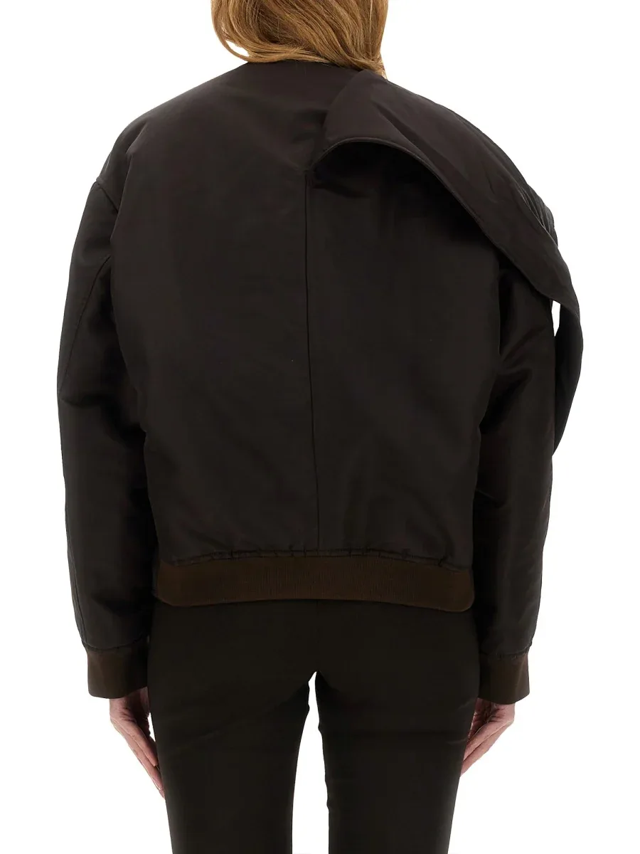 Bow Neck Polyamide Bomber Jacket by CourrèGes