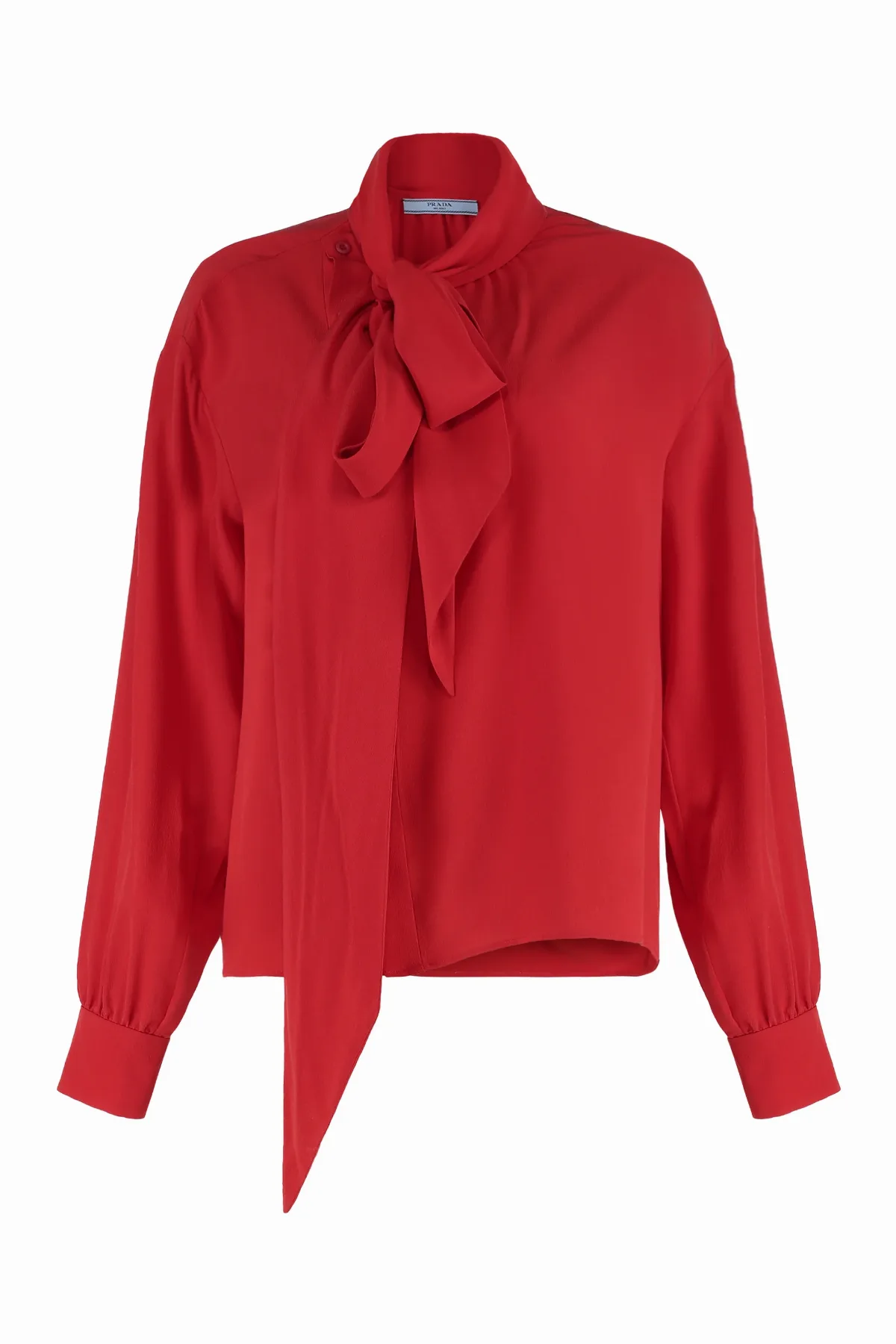 Silk Bow-Front Blouse by Prada
