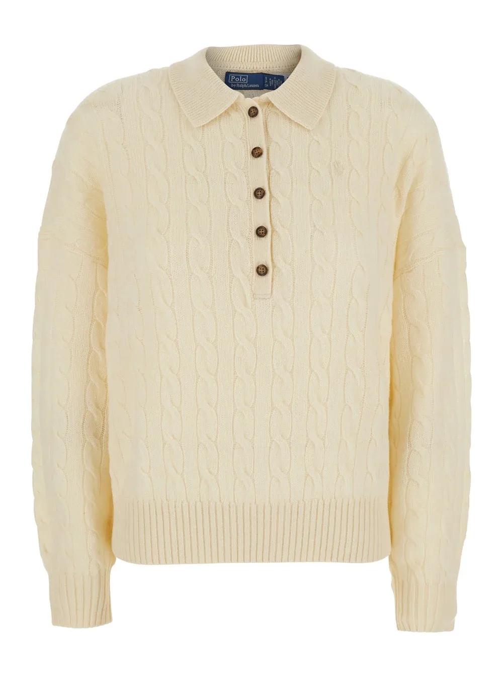 Cable Knit Wool and Cashmere Sweater by Polo Ralph Lauren
