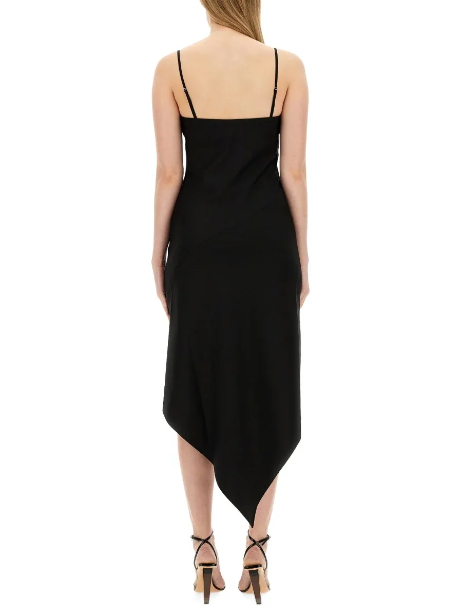 Scarf Hem Virgin Wool Dress by Helmut Lang