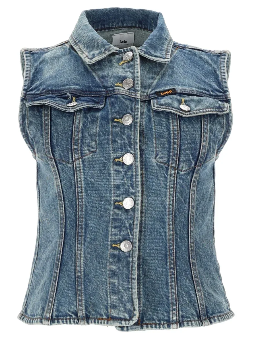 Cotton Blend Gilet by Lois Jeans