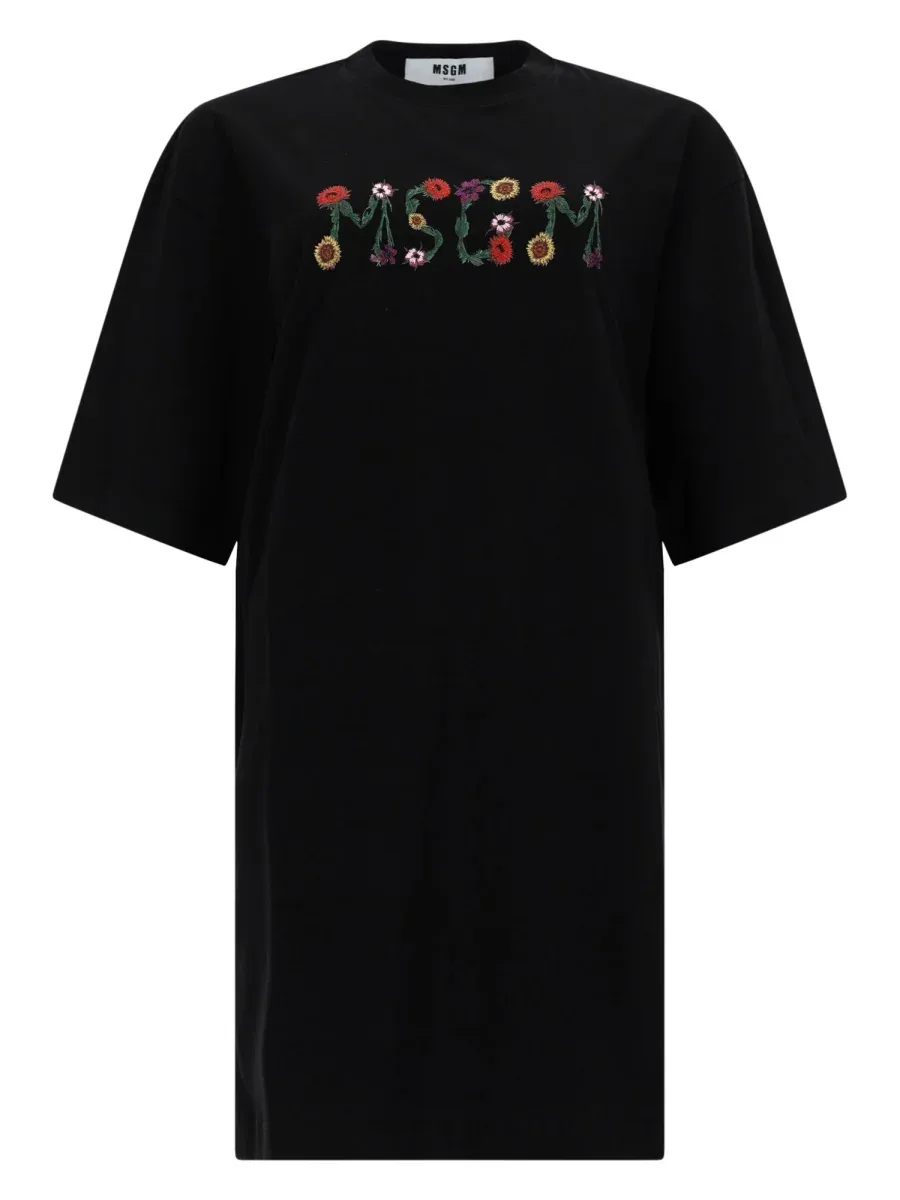 Cotton T-Shirt Dress by MSGM