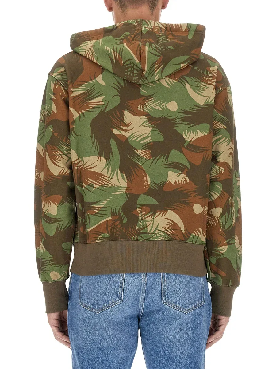 Camouflage Cotton Sweatshirt by Moschino