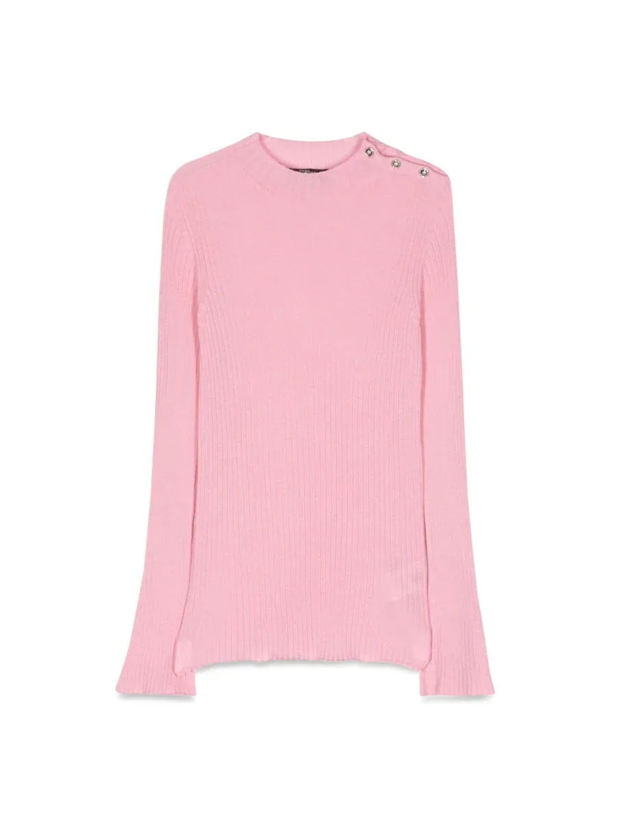 Rib-Knit Virgin Wool Sweater by Versace
