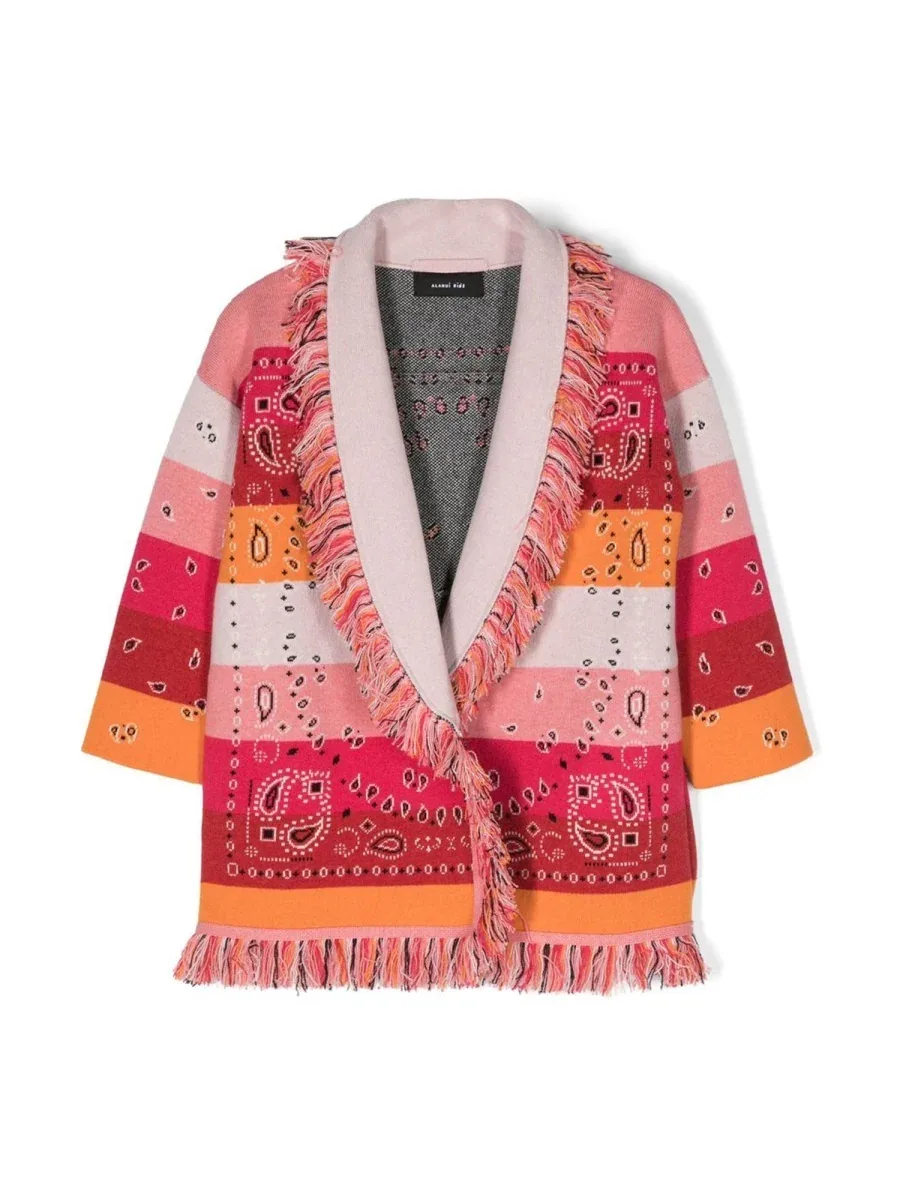 Bandana Jacquard Cashmere Cardigan by Alanui