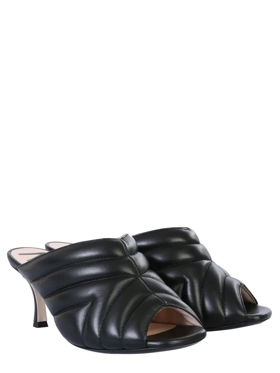Chevron Pattern Lamb Leather Mule by Nº21