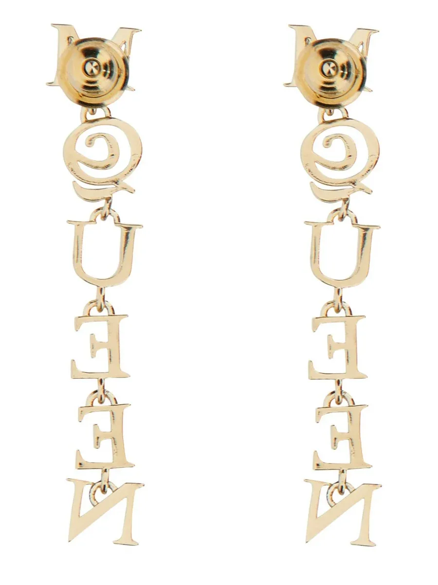 Logo Earrings by alexander mcqueen