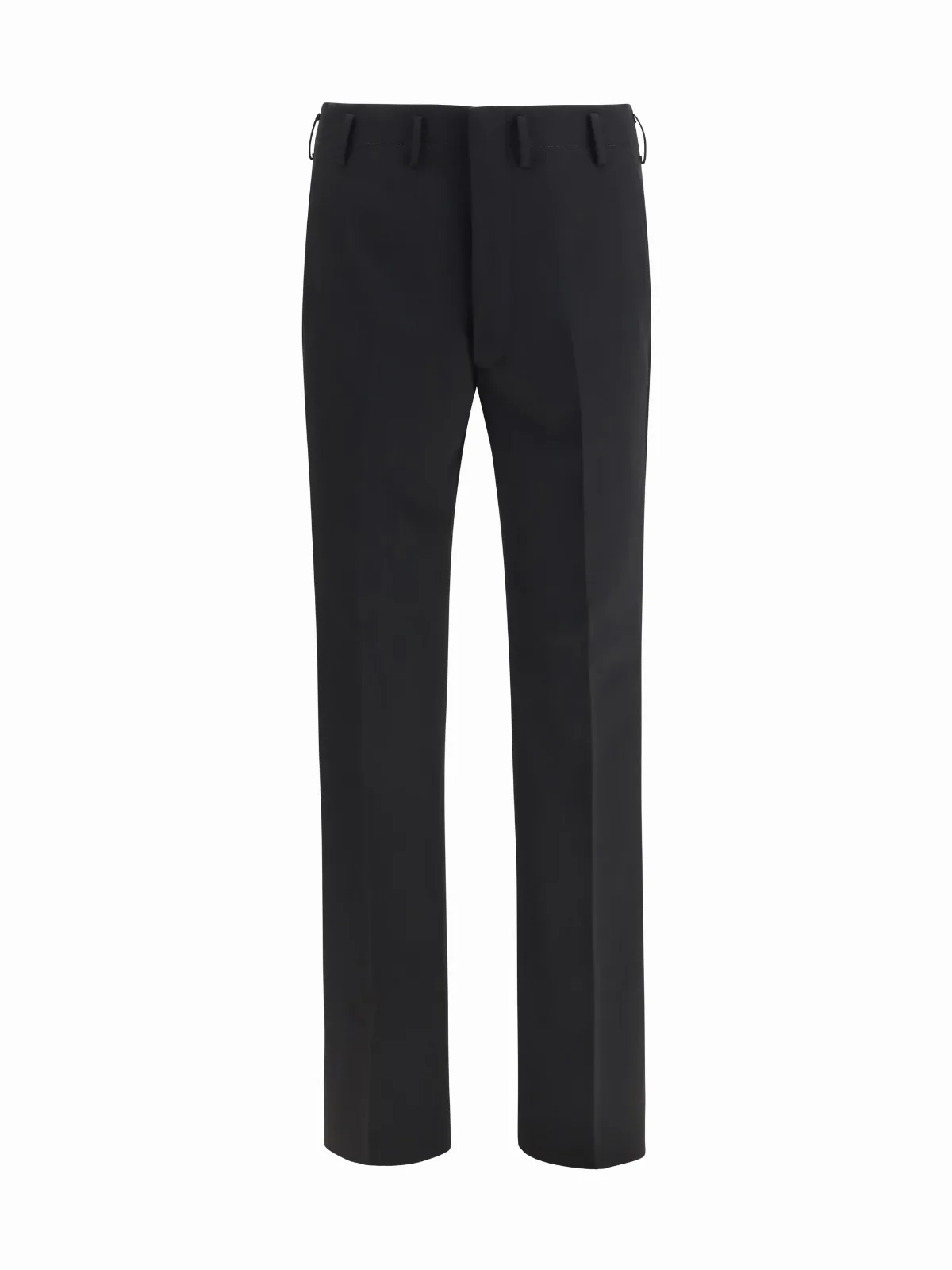 High-Waisted Wool Fleece Trousers by Prada