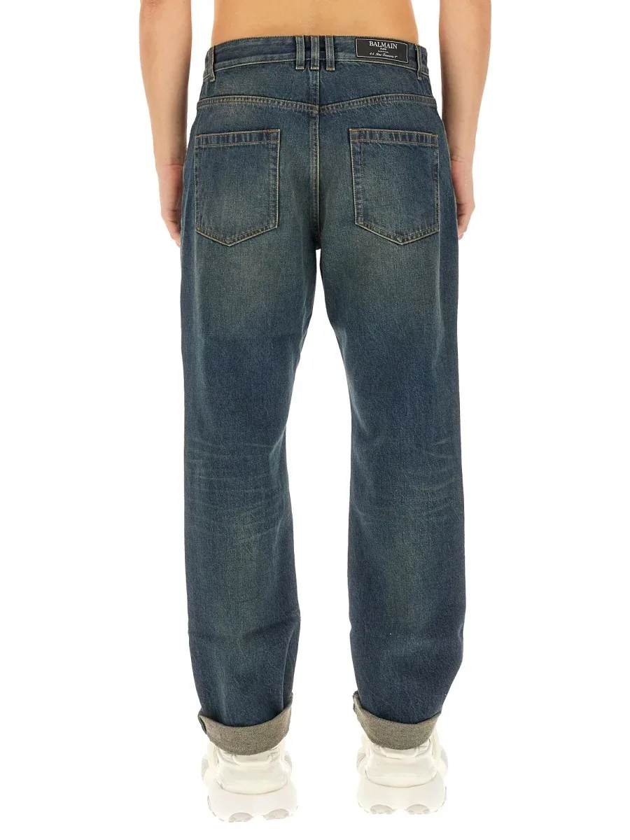 Cotton Denim Jeans by Balmain